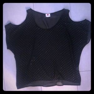 Sparkly black blouse